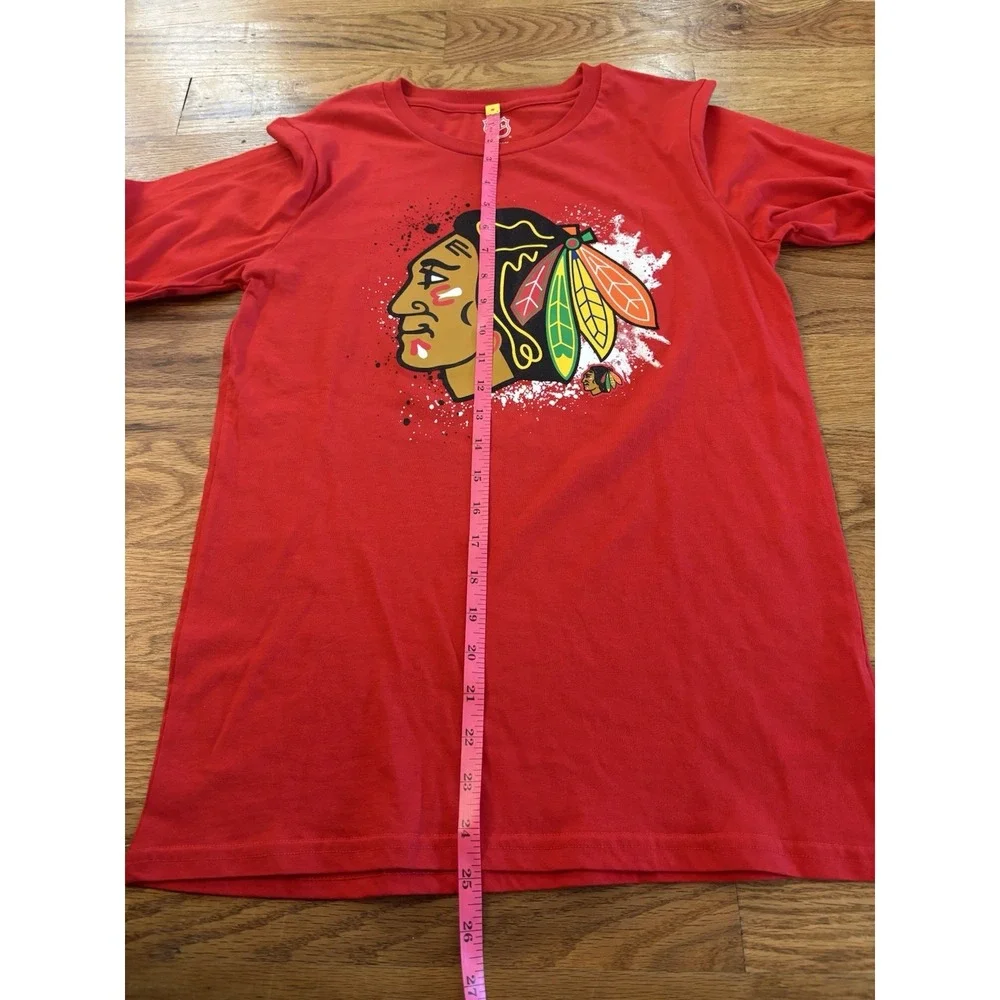 NWT Chicago Blackhawks‎ NHL Long Sleeve Shirt Size Youth 14/16 XL Red Hockey